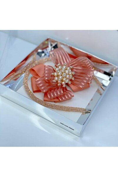 QUEEN AKSESUAR Broșă cu somon, panglică, cadou de lux pentru mamă, fiică, cop...
