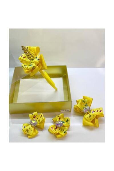 QUEEN AKSESUAR Set de catarame coroană combinată cu unicorn cu pietre de cris...