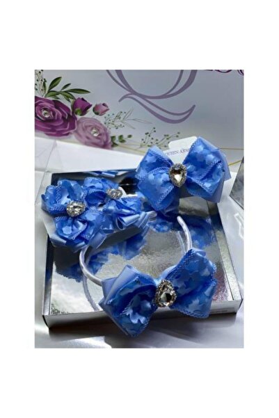 QUEEN AKSESUAR Брошка от кристален камък „Синя звезда“