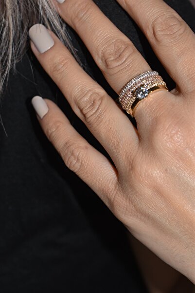 Aydın Kuyumculuk 14 Ayar Altın,birleşik Tektaş Alyans Yüzük