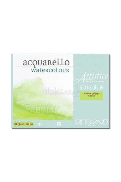 Fabriano Artistico Extra White, Kalın Dokulu Sulu Boya Blok, 300gr. - GG/R - ...