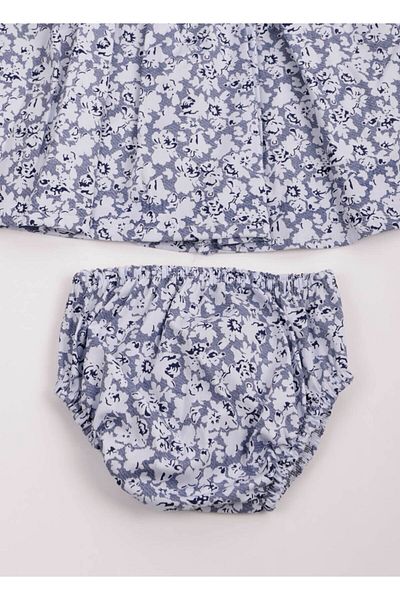 Capps Baby Floral Patterned Dress Pantyhose Set Lilac