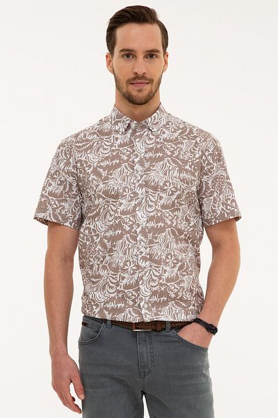 Pierre Cardin Κοντομάνικο πουκάμισο Mink Regular Fit