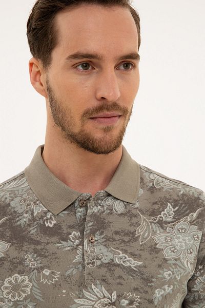 Pierre Cardin Σκούρο γκρι Slim Fit Polo T-shirt με λαιμόκοψη