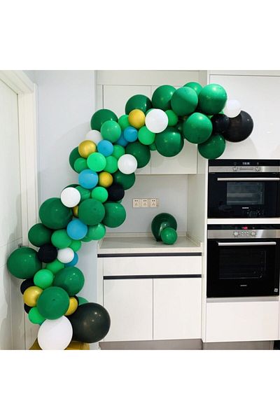 MERİ PARTİ 100 Pcs Safari Colors Metallic Balloon And Chain Concept Balloon