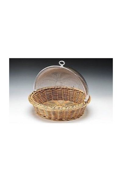 Zicco Wicker Bread Basket Storage Box with Lid Bread Bowl 41x11 cm