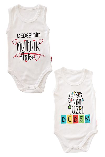 Lullaby Unisex Baby White 2-Piece 100% Cotton Bodysuit with My Aunt Written