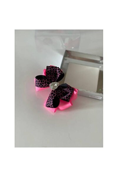 QUEEN AKSESUAR نيون الوردي ليوبارد كريستال حجر الأم فتاة طفل هدية مشبك مشبك