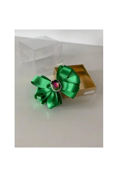 QUEEN AKSESUAR Zeleni kristal Sa kamenčićima majka ćerka dete beba poklon kopča