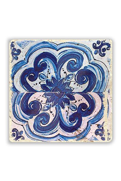 Oscar Stone Decor Natural Stone Printed Coaster Tile Pattern 10x10 Cm Stone C...