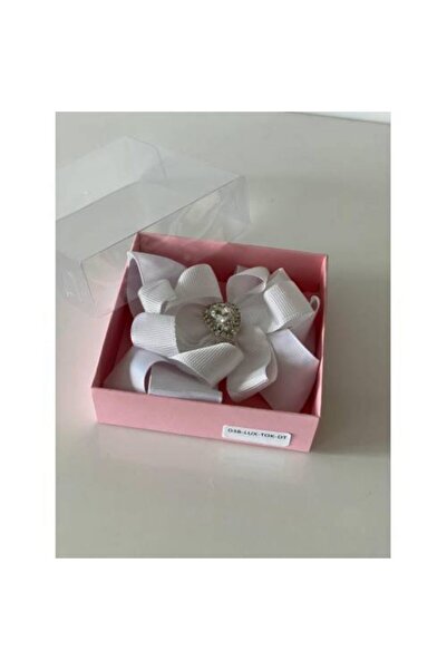 QUEEN AKSESUAR White Drop Stone Mother Girl Baby Gift Clip Buckle