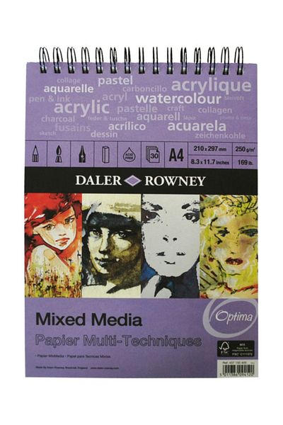 Daler Rowney Mixed Media 250g 30 Sheets A4