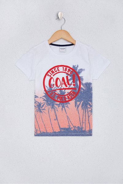 U.S. Polo Assn. Tricou roșu pentru băiat