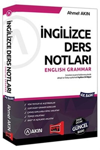 Yargı Yayınları Yds Grammar Ingilizce Ders Notları-2019