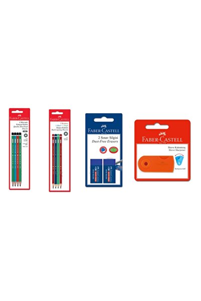 Faber Castell مجموعة المدرسة (عبوة من 4 قطع)