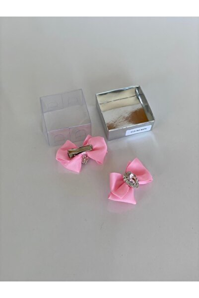 QUEEN AKSESUAR Pink 2-Piece Crystal Stone Collar Buckle