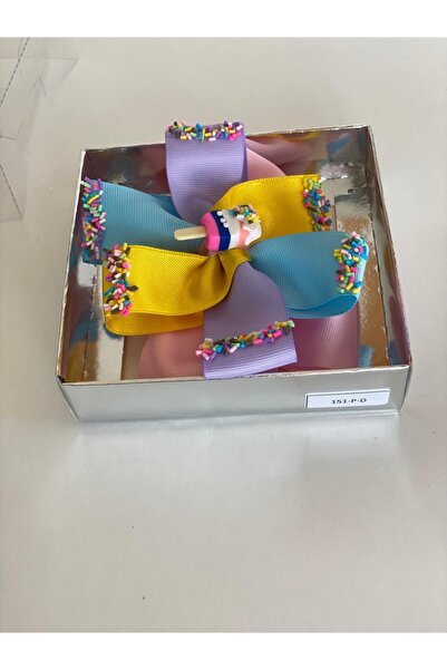 QUEEN AKSESUAR Pembe, Dondurma Süslü Kız Çocuk Bebek Doğum Günü Hediye Klipsl...