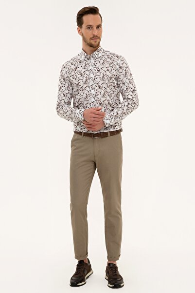 Pierre Cardin Kahverengi Slim Fit Gömlek