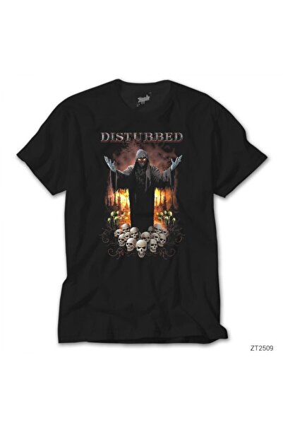 Z zepplin الجماجم المضطربة تي شيرت أسود