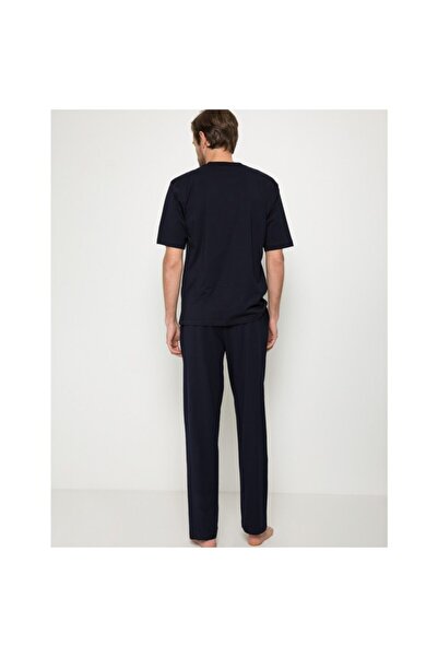 Pierre Cardin Erkek Lacivert Damat Çeyizlik 3lü Penye Pijama Takımı