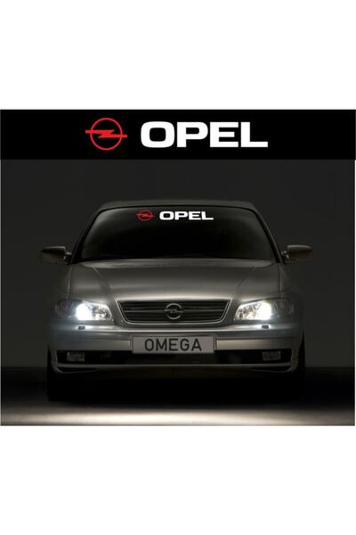 TSC ملصق سيارة مكتوب عليه Opel Front Windshield باللون الأبيض مقاس 50 سم