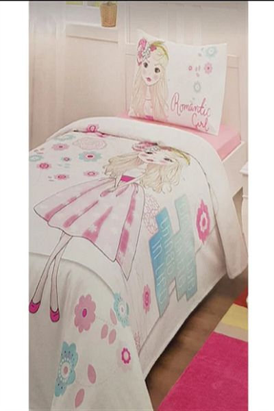 Özdilek Romantic Girl Single Ranforce Pique Set Pink