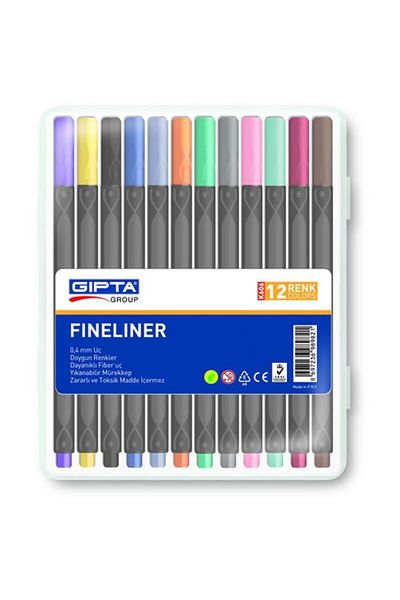 Gıpta K6060 0.4 Fineliner Triangle 12 Pieces