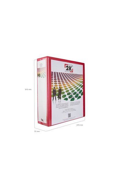 2K Folder ferm pentru prezentare și documente de 7 cm cu 2 inele, buzunare interioare și exterioare transparente (520 de coli)