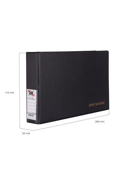 2K Bill Folder Pvc 3 cm 2 Rings 250 Sheets Capacity Ring Binder File 15,5X26 cm
