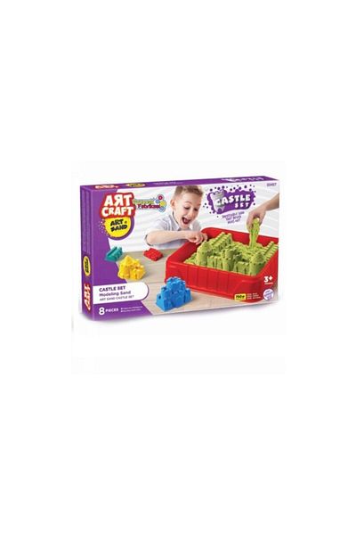 Art Craft Castle Set Kinetic Non-Drying Play Sand 8 Pieces 750 Gr