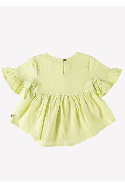 Ozmoz By Mukadder Özden Organic Baby Girl Frilly Summer Blouse (With 4 Different Color Options)