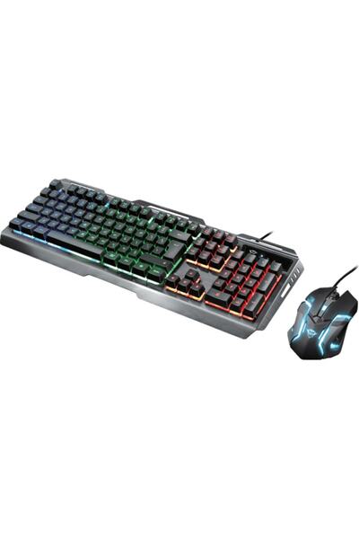 Trust 22895 Gxt845 Tural Kablolu Gaming Klavye Ve Mouse Set