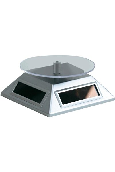 STAND MARKET حامل دوار يعمل بالطاقة الشمسية فضي