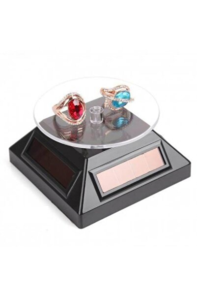 STAND MARKET Siyah Güneş Enerjili Dönerli Stand