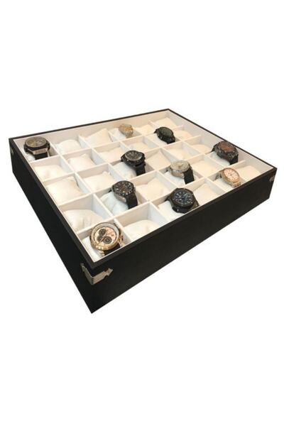 STAND MARKET طاولة ساعة 30 قطعة باللون الأسود من الداخل