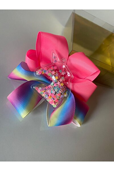 QUEEN AKSESUAR Cataramă pentru guler pentru fetiță cu calul transparent roz neon