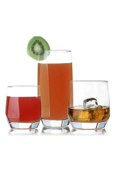 LAV Diamond Soft Drink Glass Set 18 Pieces