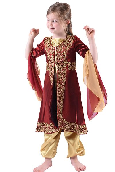 ceocuk Claret Red Children's Kaftan Bindalli Henna Dress