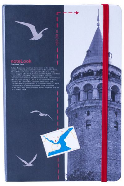 Scrikss Notelook Towers Of Istanbul Galata Tower A5 Striped