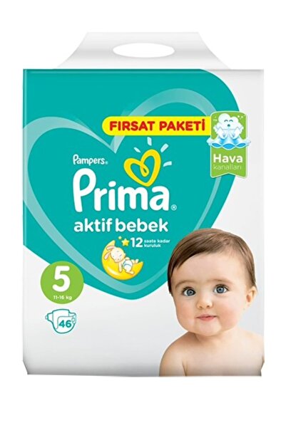 Prima Bebek Bezi Aktif Bebek 5 Beden 46 Adet