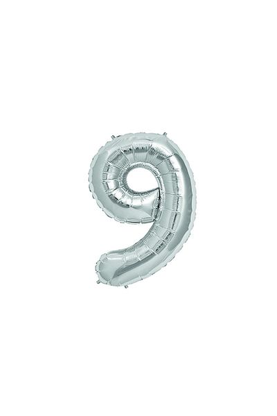 Deniz Party Store Silver Foil Balloon (9) Number 36 - 40 cm