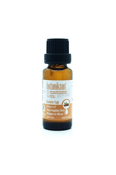 botaniksan Almond Oil 20ml Cold Pressed, Pure, Natural, No Additives