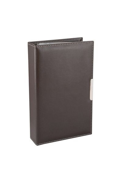 2K 4 Rows 192 Card Capacity Business Card Holder with Faux Leather Mechanism 16x26,5 cm