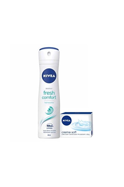 NIVEA Fresh Deodorant Comfort 150 Ml + Creme Soft Sabun 100 gr Set