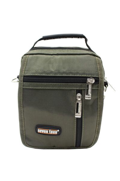 SEVENTEEN 3460 Multi-Compartment Men's Hand and Shoulder Strap Bag Khaki