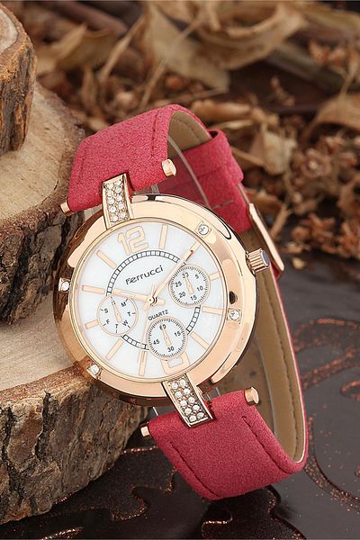 Ferrucci Women's Wristwatch FRK784 Leather Pink