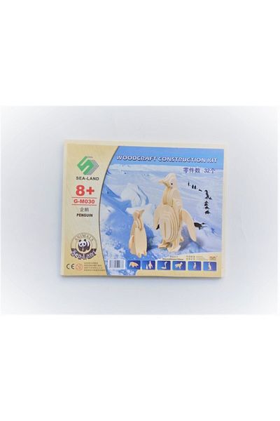 TAYFUN Wooden 3d Penguin Model Puzzle