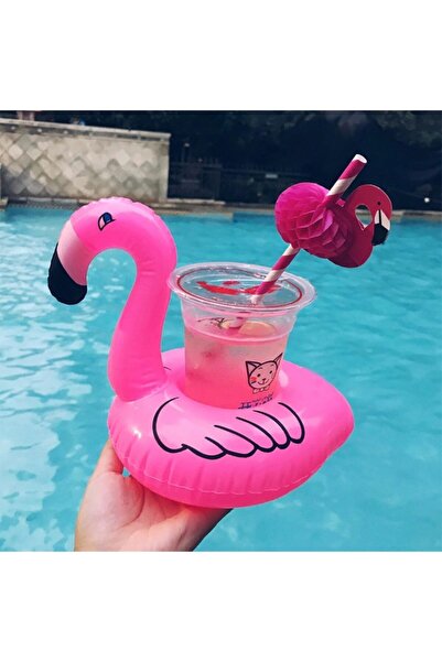 NETAVANTAJ Flamingo Havuz Deniz Şişme Bardak Tutucu Float Bar