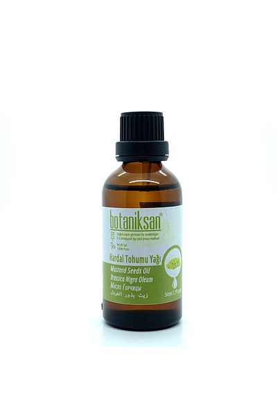 botaniksan 50ml Mustard Seed Oil - Cold Pressed, Pure, Natural and Additive-Free