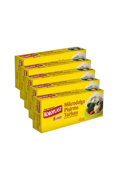 Koroplast Microwave Cooking Bag 24X21,5 cm 10 Pieces - Pack of 5